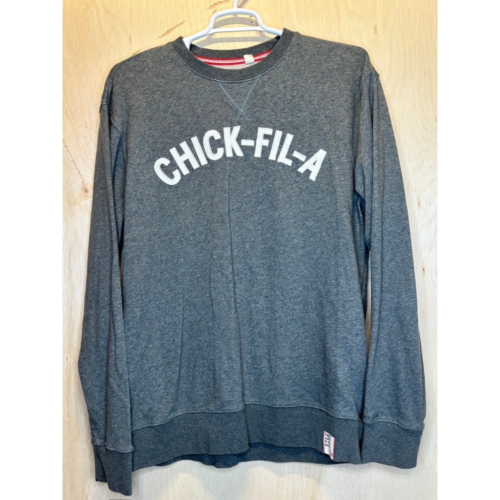 Chick-fil-A Original Crewneck French Terry Sweatshirt 2XL Heather‎ Gray Preowned